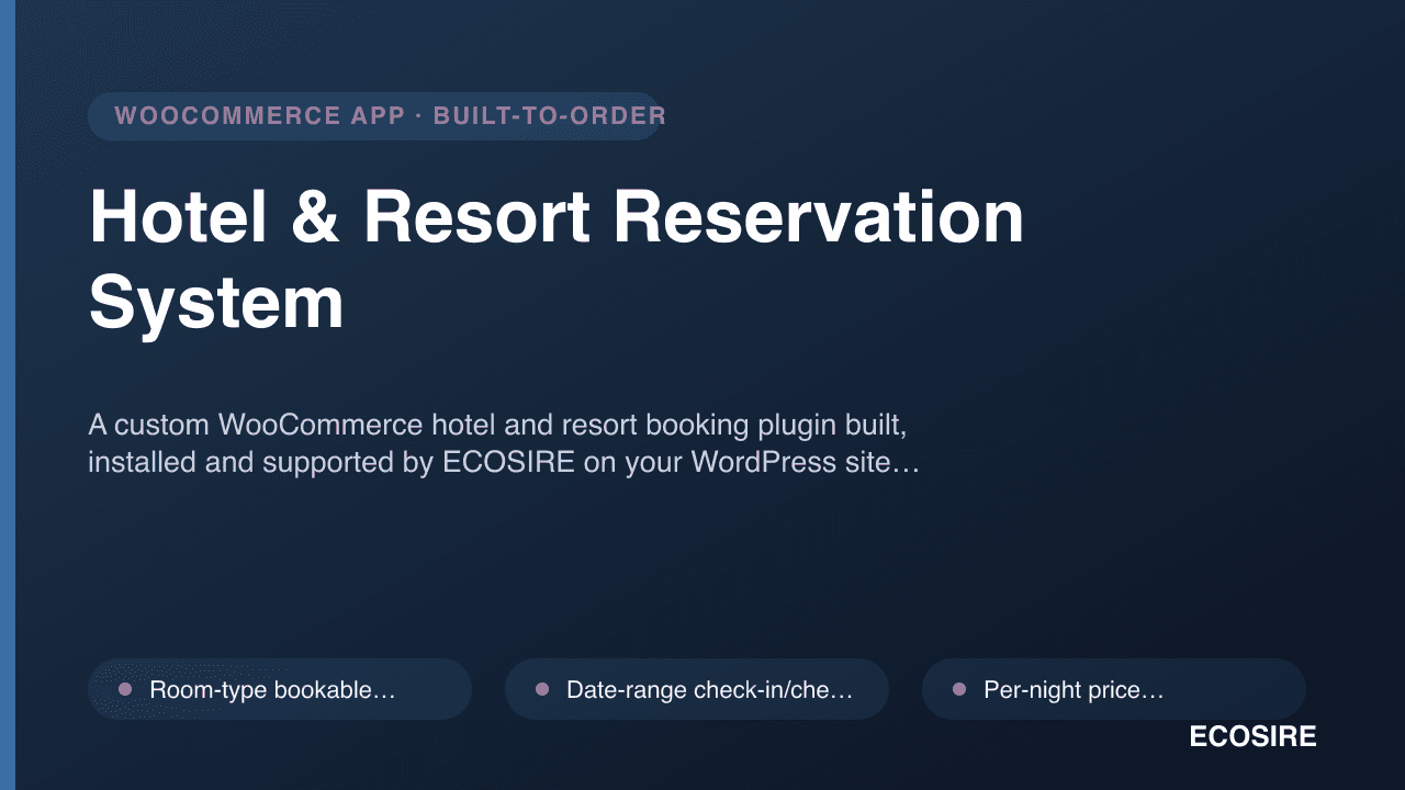Hotel & Resort Reservation System