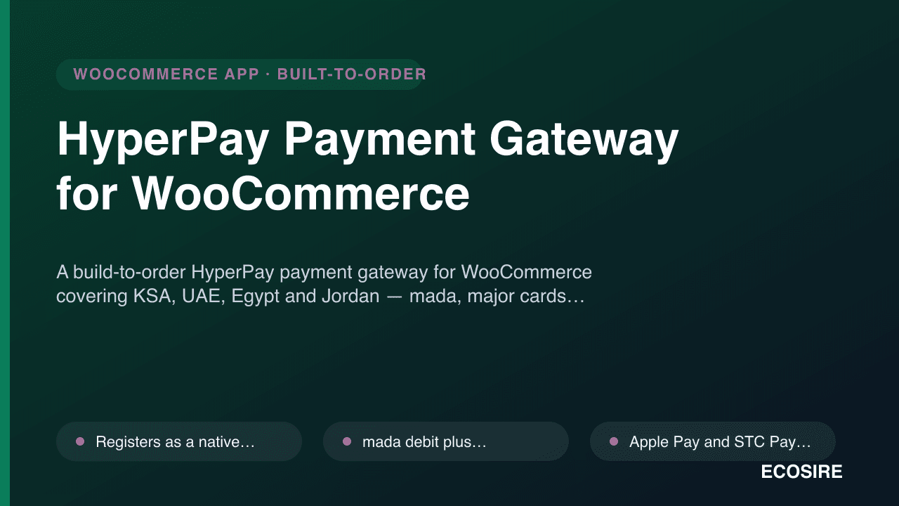HyperPay Payment Gateway for WooCommerce