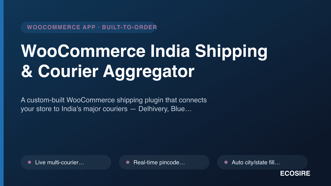 WooCommerce India Shipping & Courier Aggregator