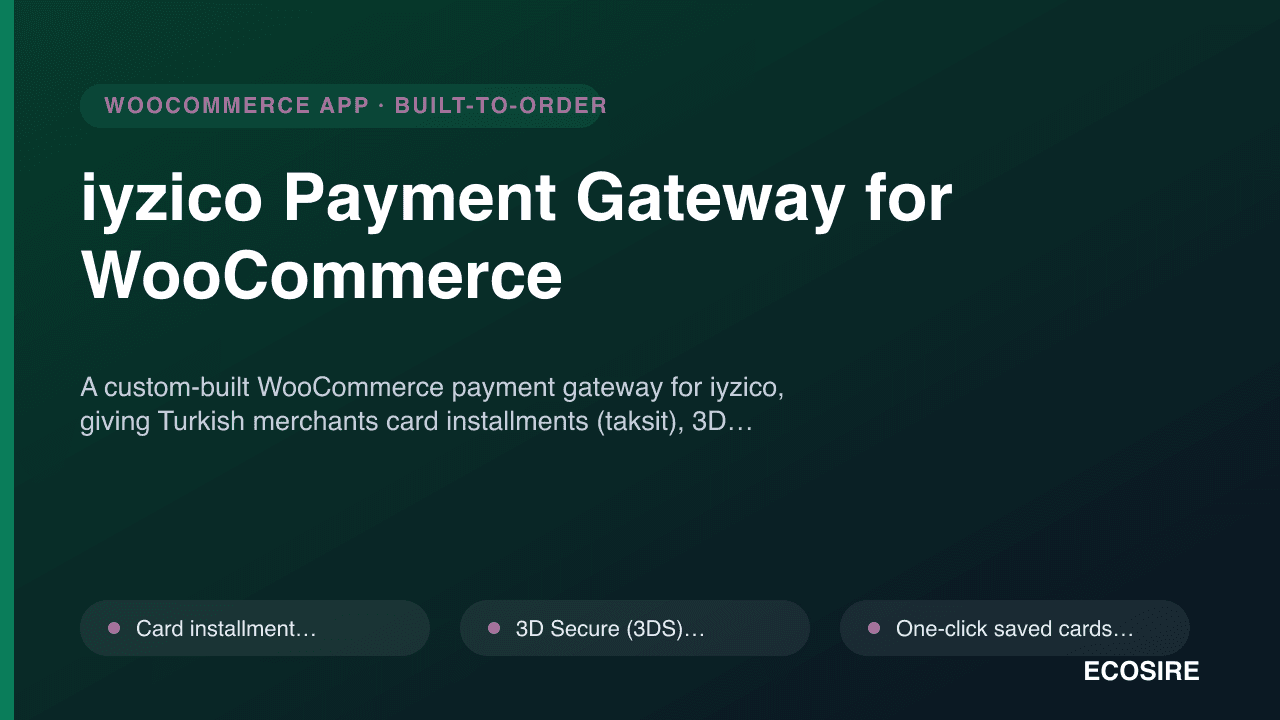 iyzico Payment Gateway for WooCommerce