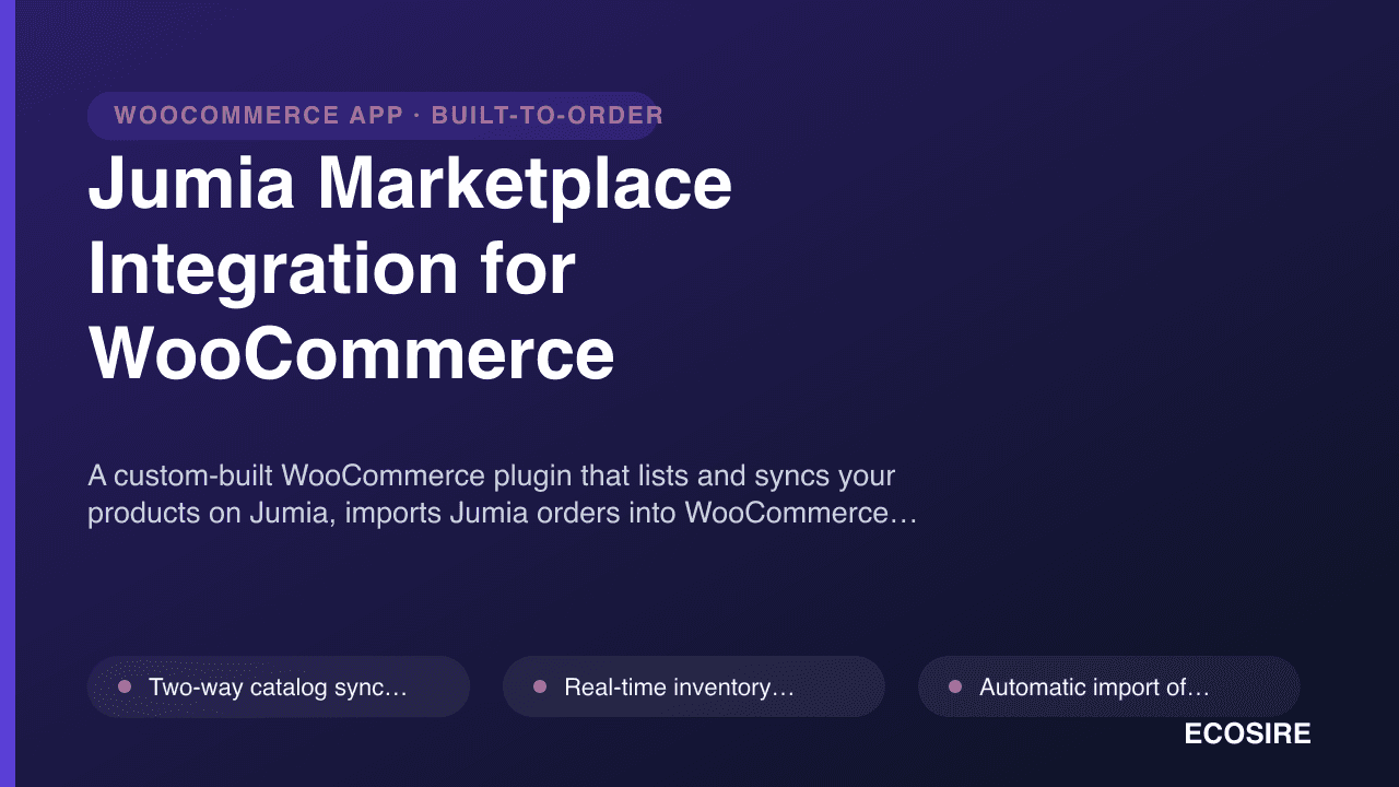 Jumia Marketplace Integration for WooCommerce