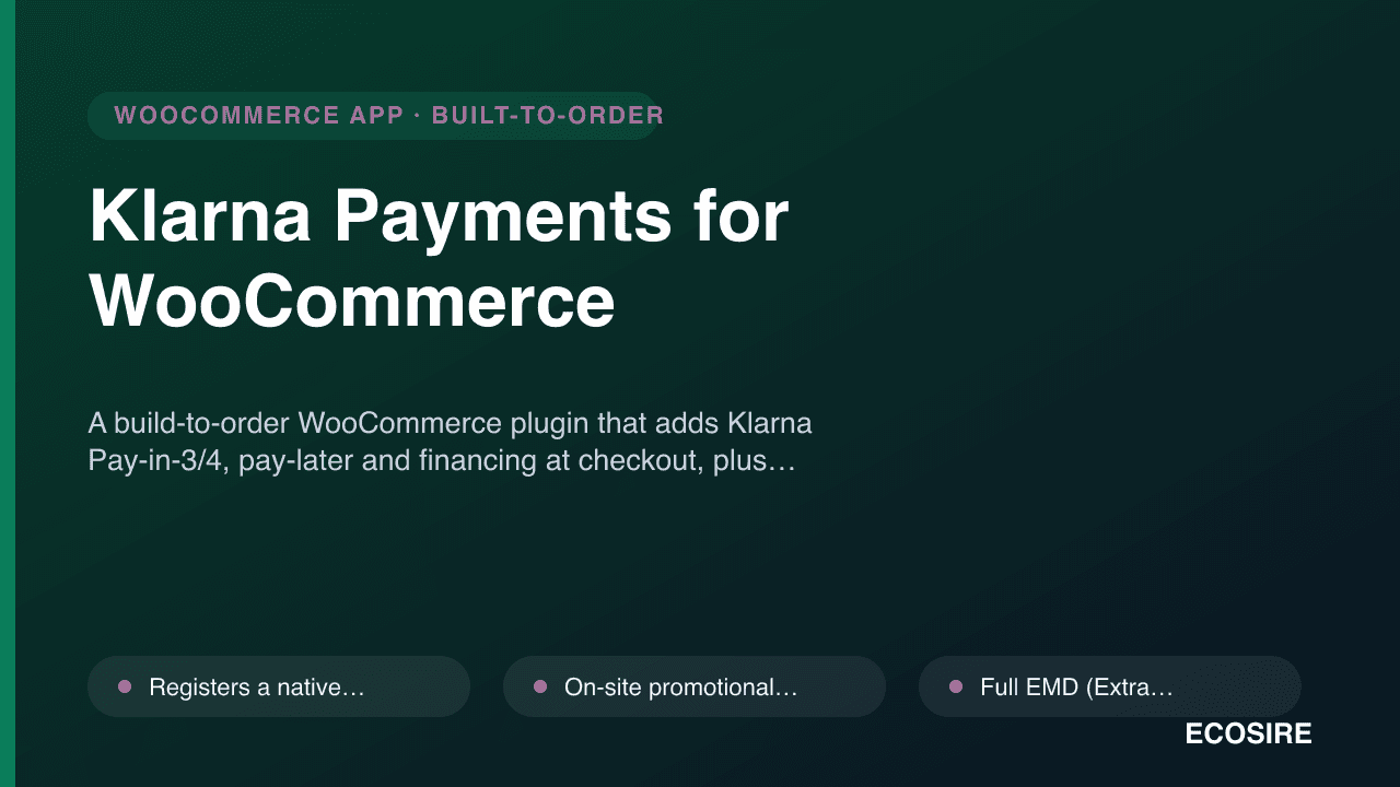 Klarna Payments for WooCommerce