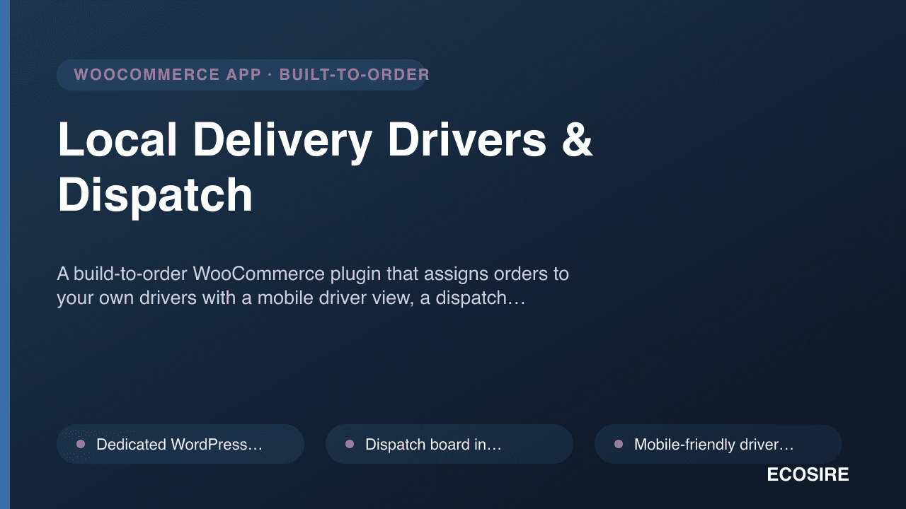 Local Delivery Drivers & Dispatch