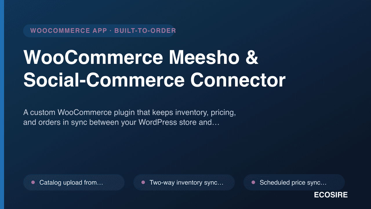 WooCommerce Meesho & Social-Commerce Connector