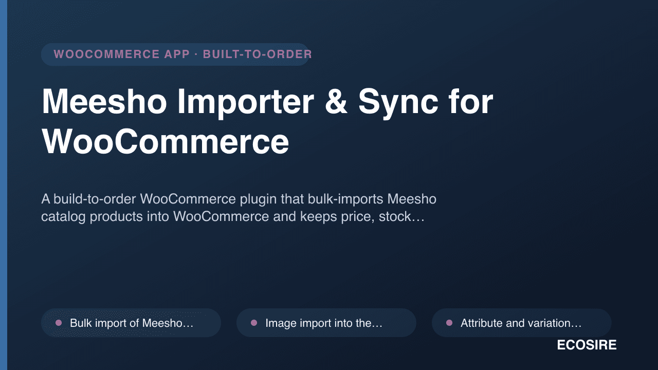 Meesho Importer & Sync for WooCommerce