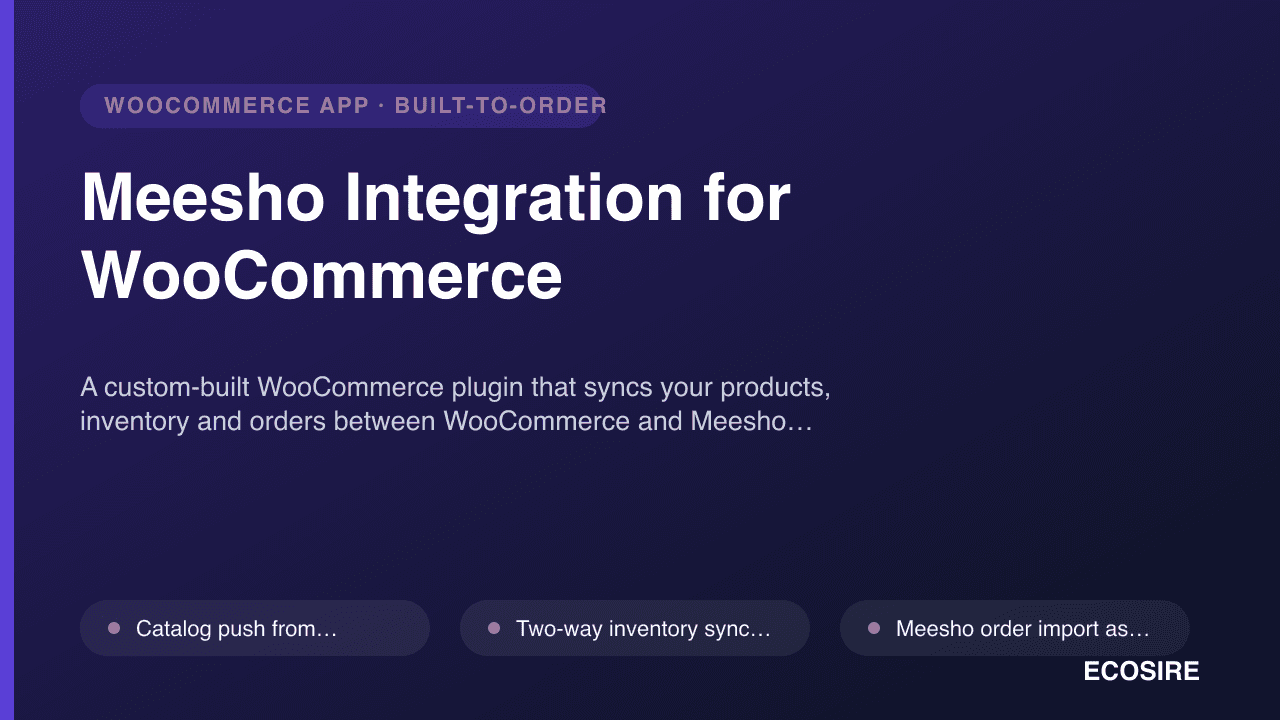 Meesho Integration for WooCommerce