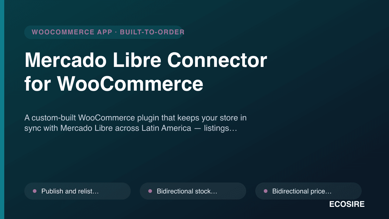 Mercado Libre Connector for WooCommerce