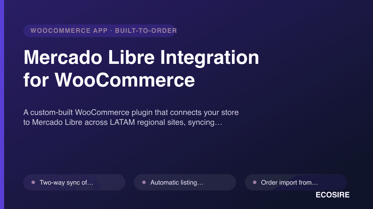 Mercado Libre Integration for WooCommerce