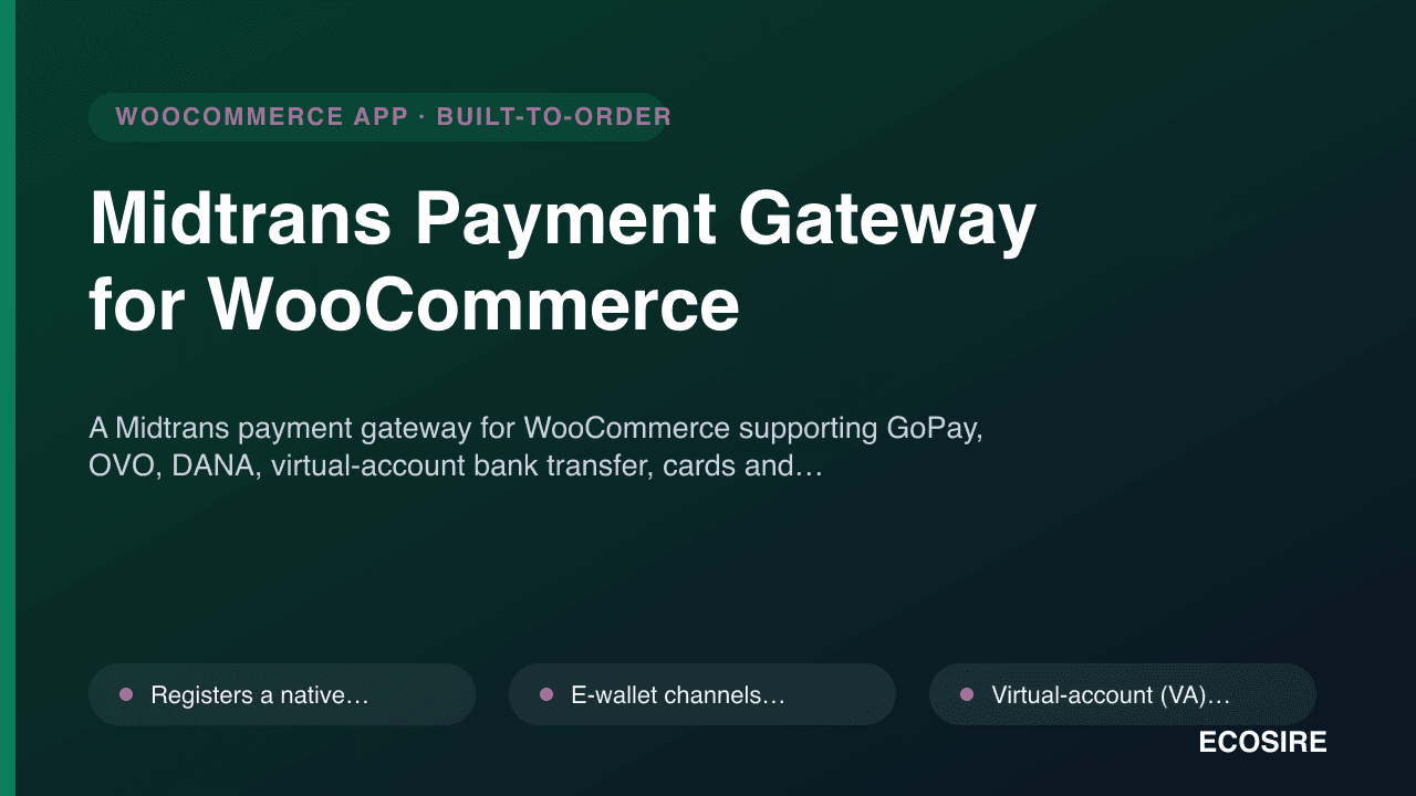 Midtrans Payment Gateway for WooCommerce