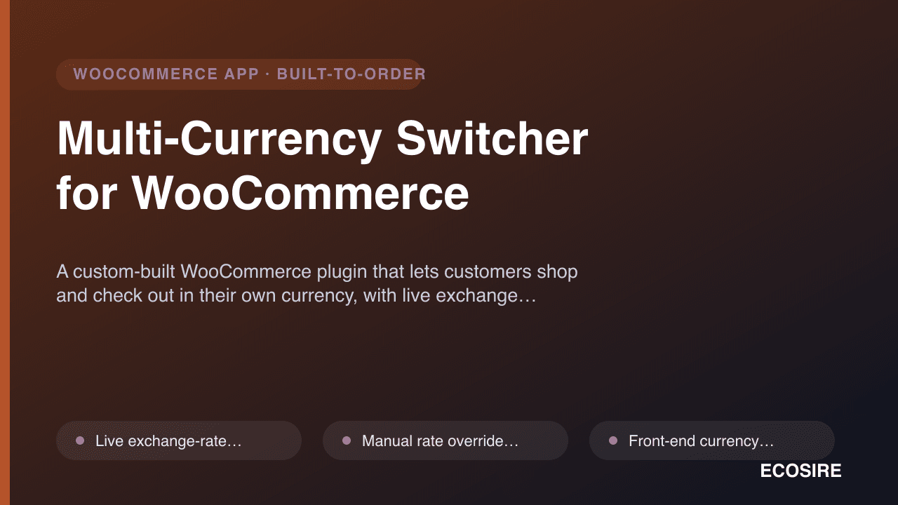 Multi-Currency Switcher for WooCommerce