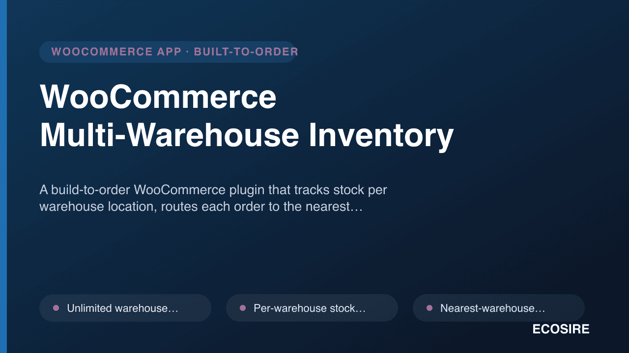 WooCommerce Multi-Warehouse Inventory