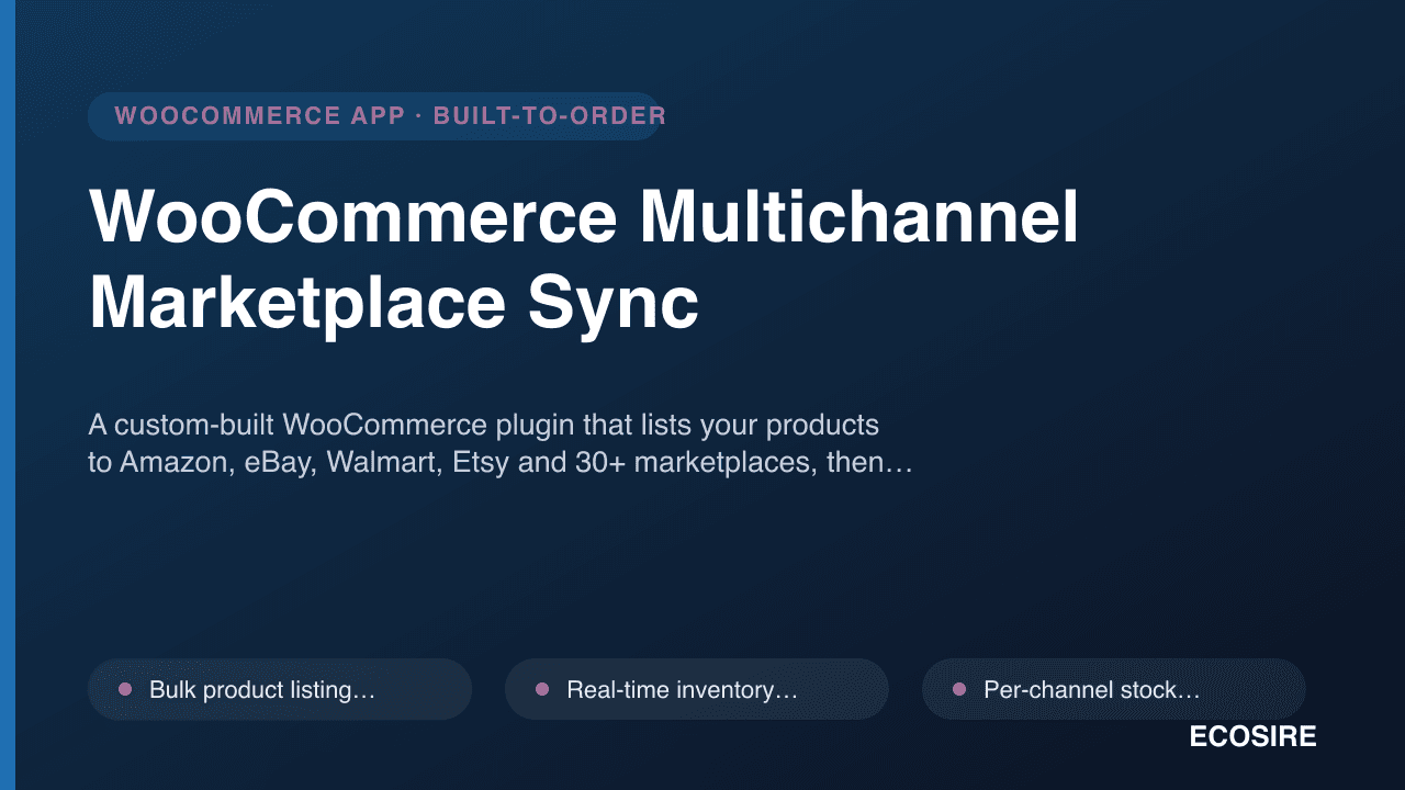 WooCommerce Multichannel Marketplace Sync