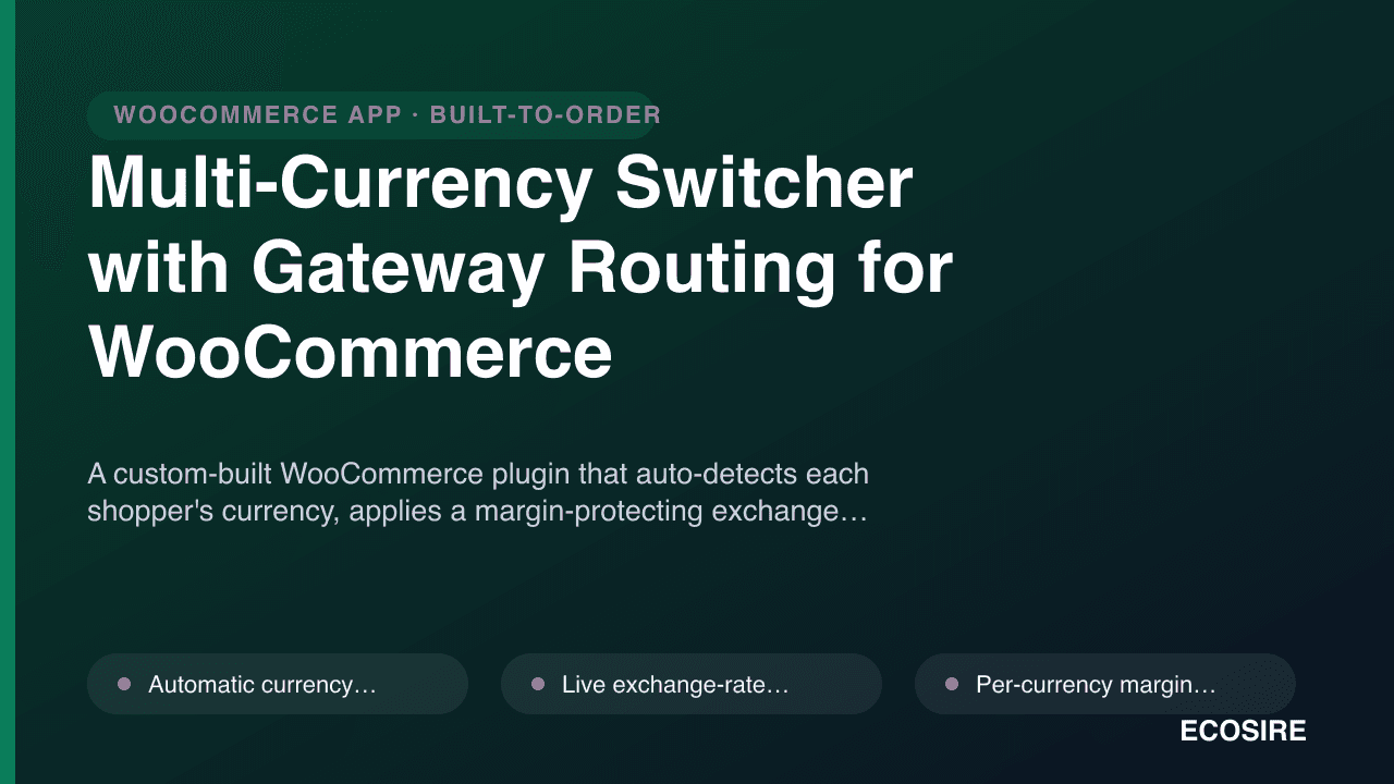 Multi-Currency Switcher with Gateway Routing for WooCommerce