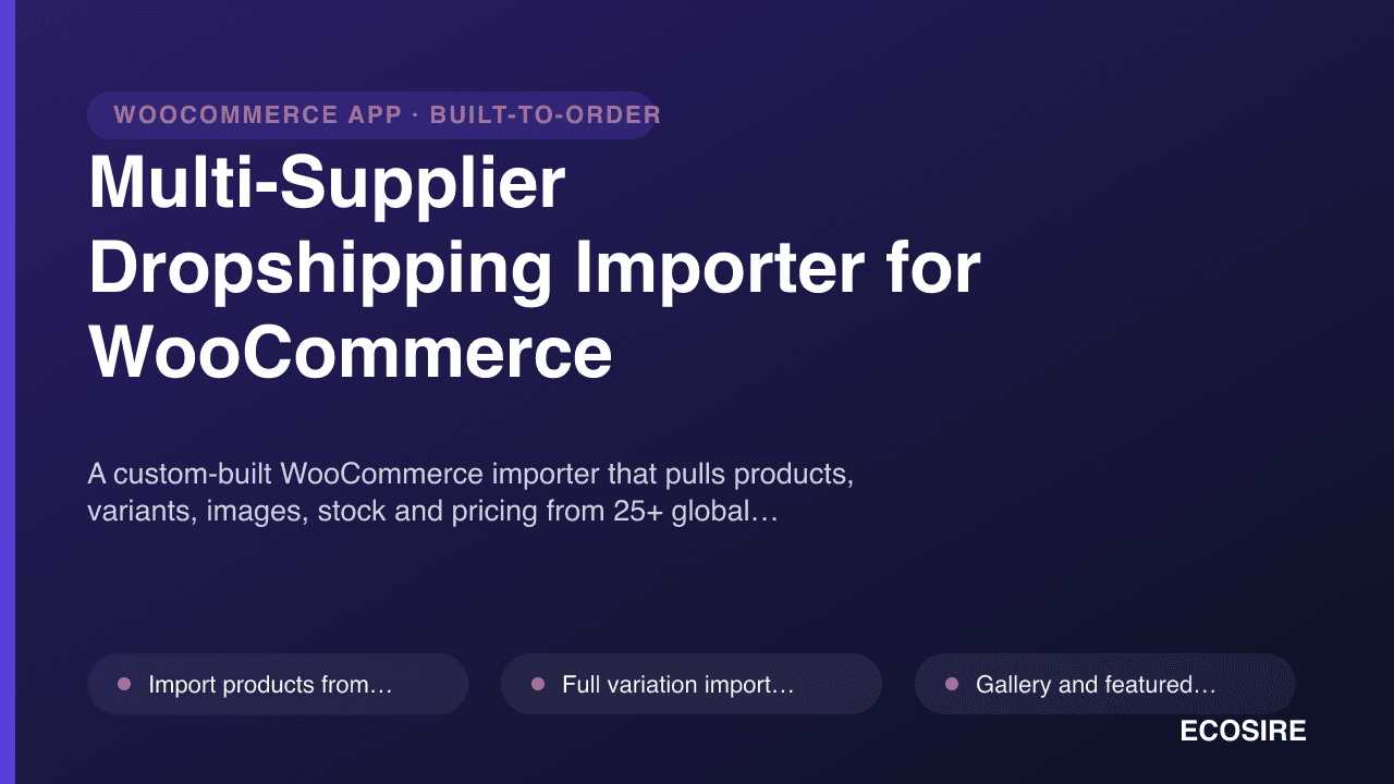 Multi-Supplier Dropshipping Importer for WooCommerce