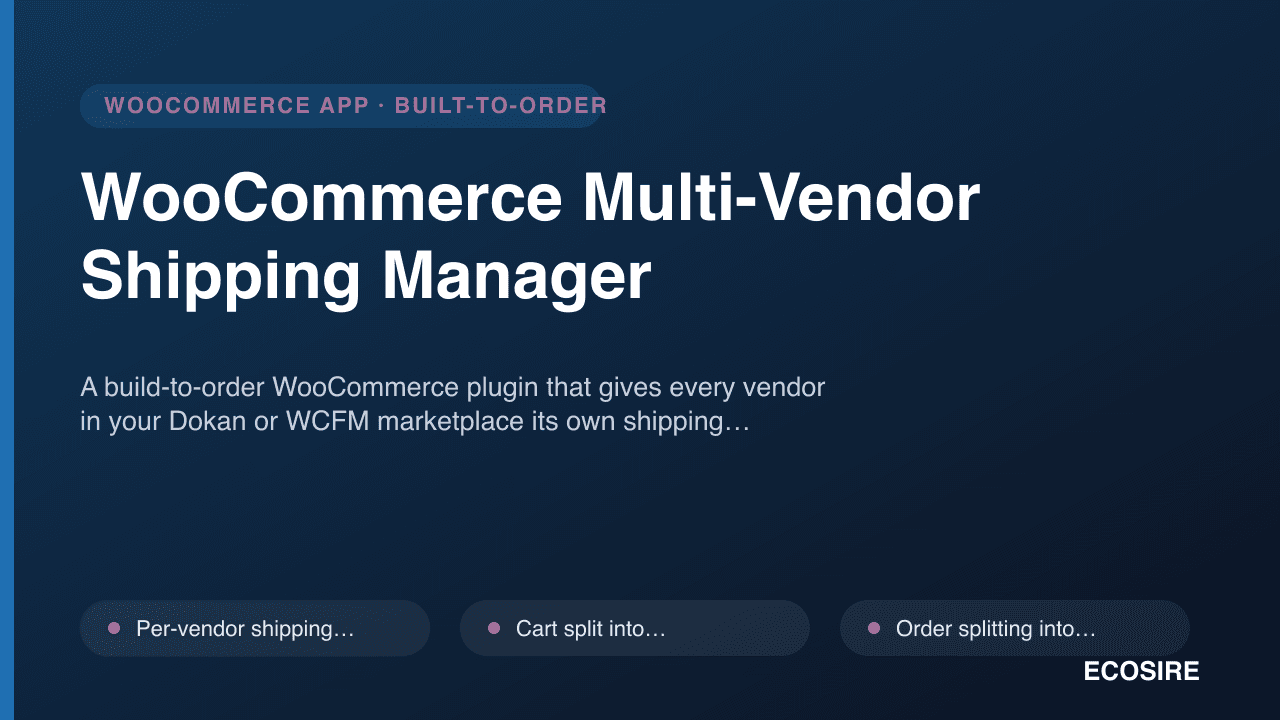 WooCommerce Multi-Vendor Shipping Manager