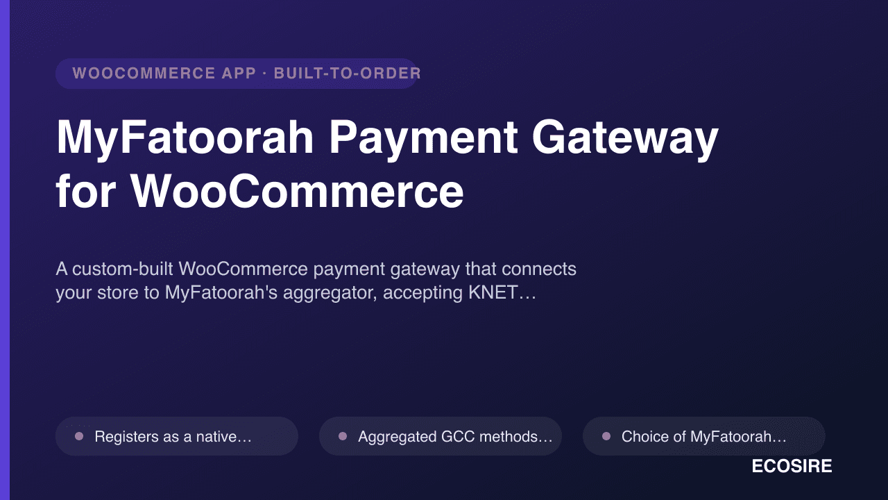 MyFatoorah Payment Gateway for WooCommerce