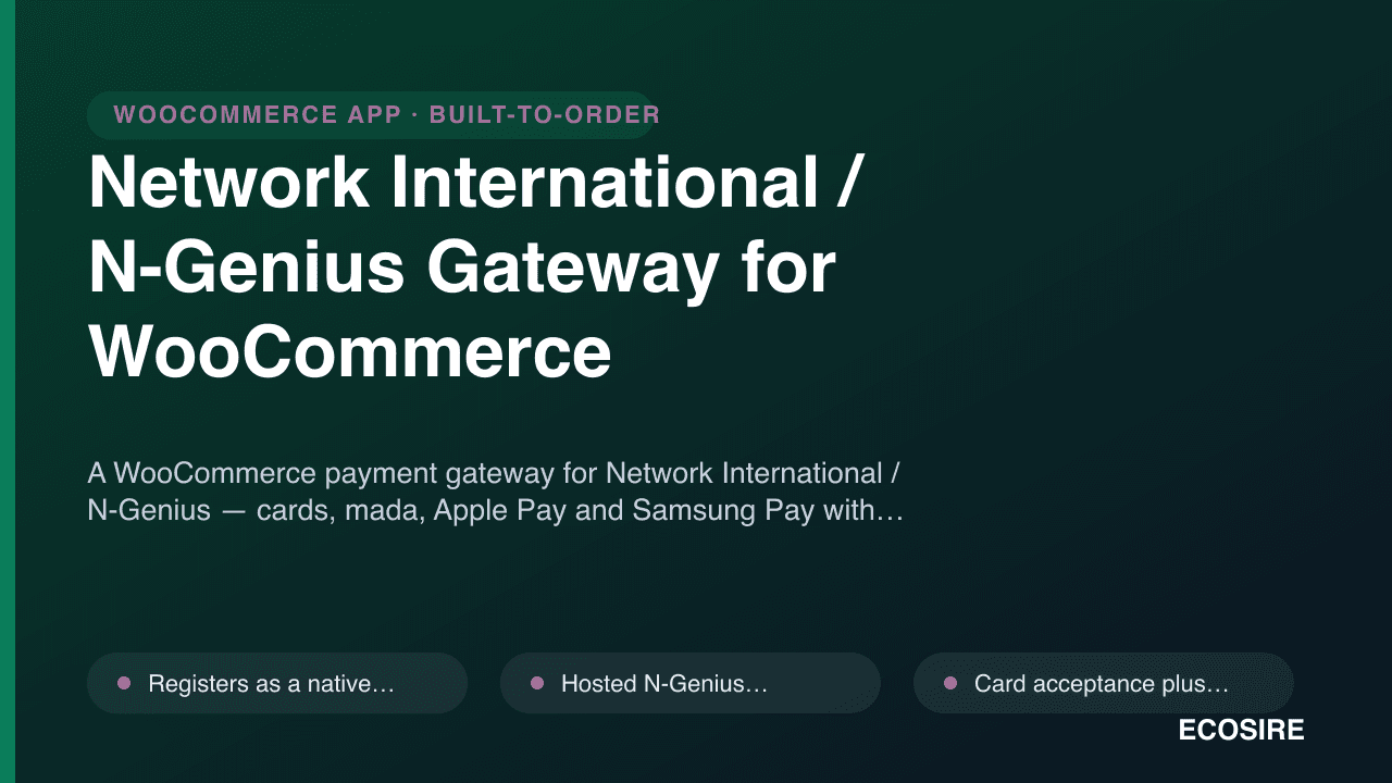 Network International / N-Genius Gateway for WooCommerce