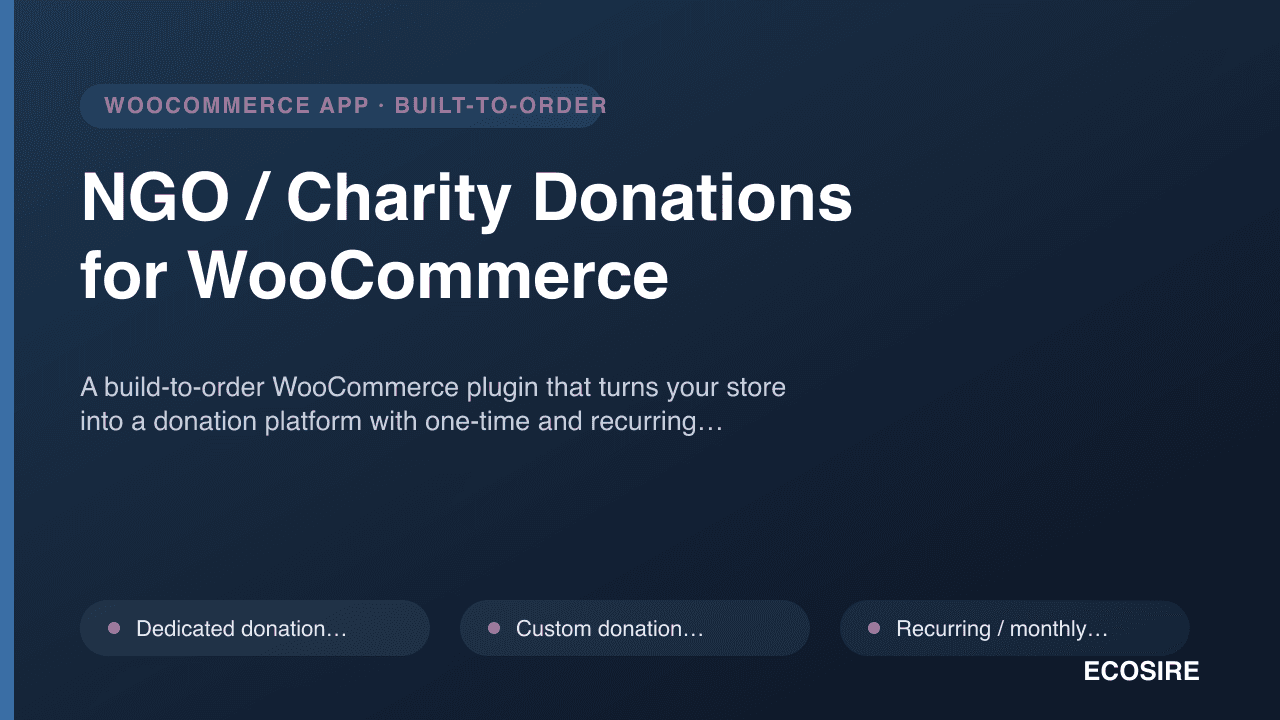NGO / Charity Donations for WooCommerce