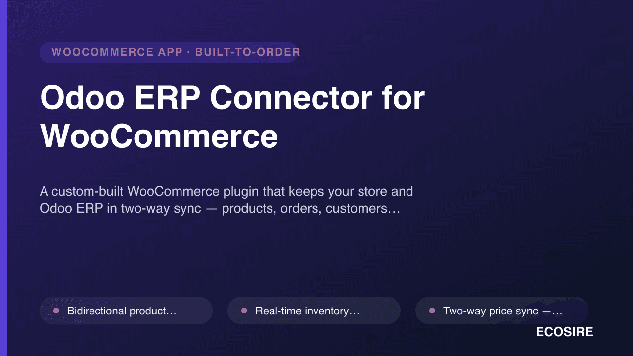 Odoo ERP Connector for WooCommerce