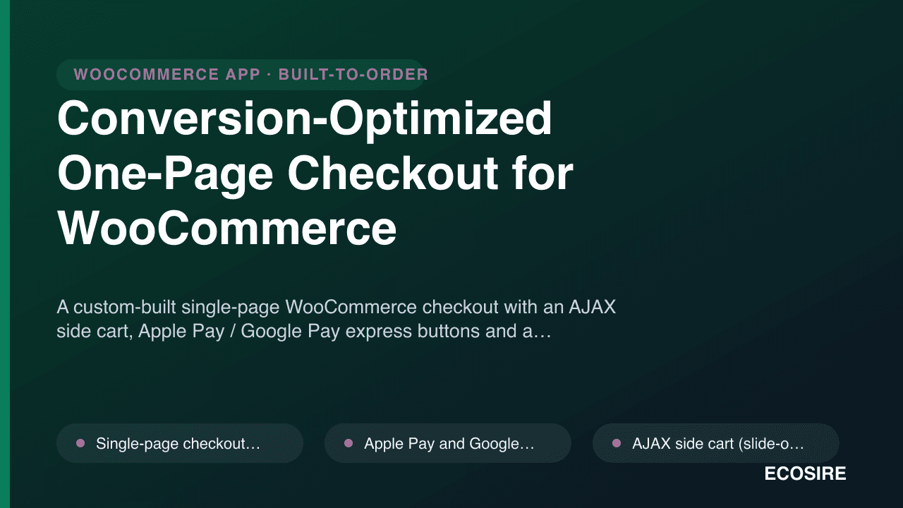 Conversion-Optimized One-Page Checkout for WooCommerce