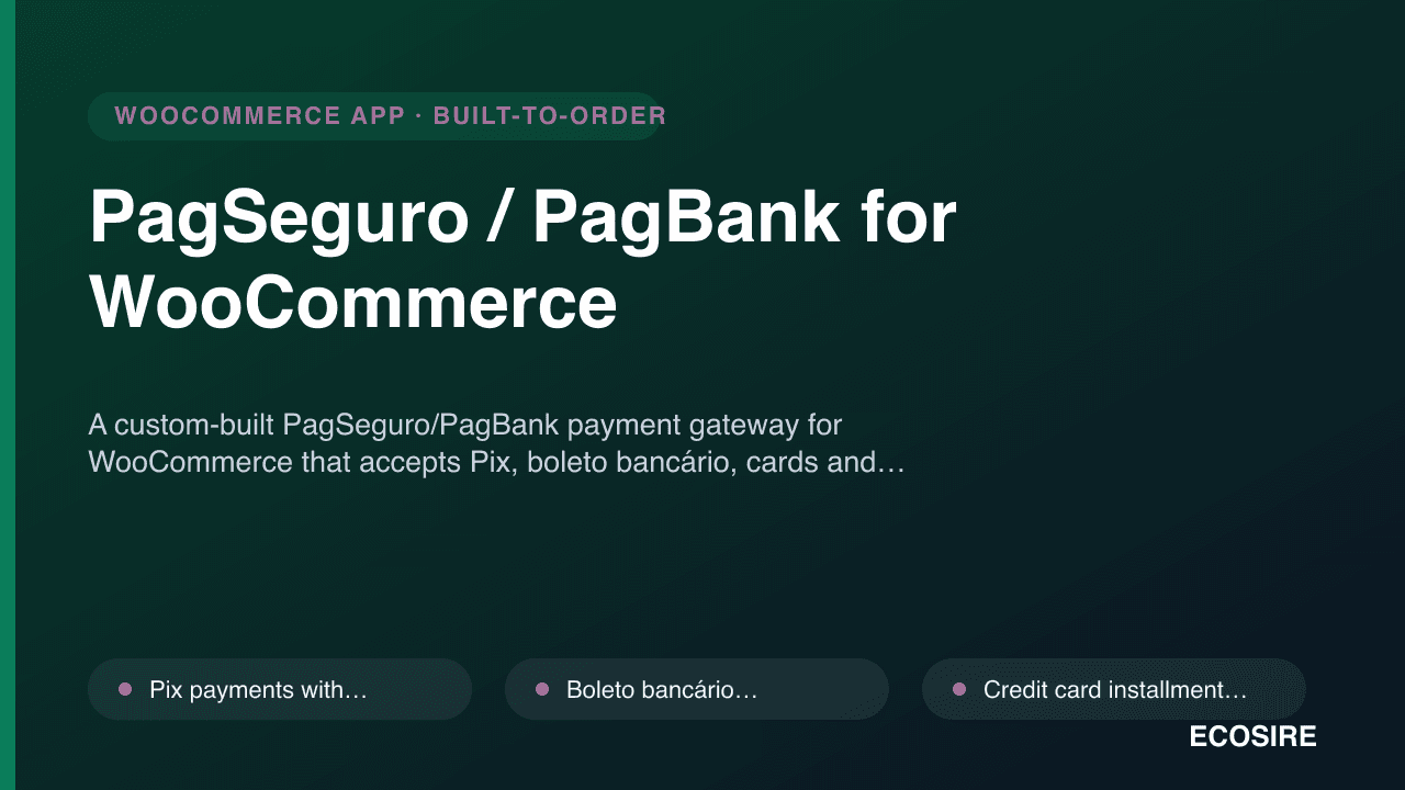 PagSeguro / PagBank for WooCommerce