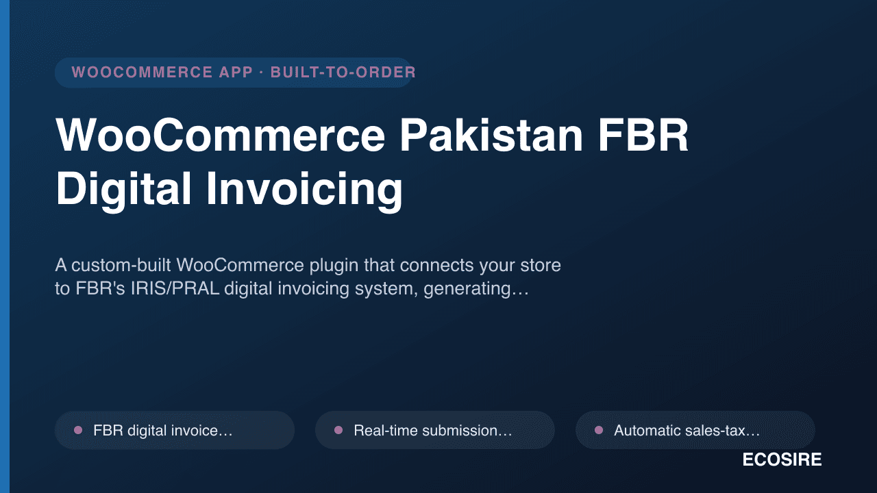 WooCommerce Pakistan FBR Digital Invoicing