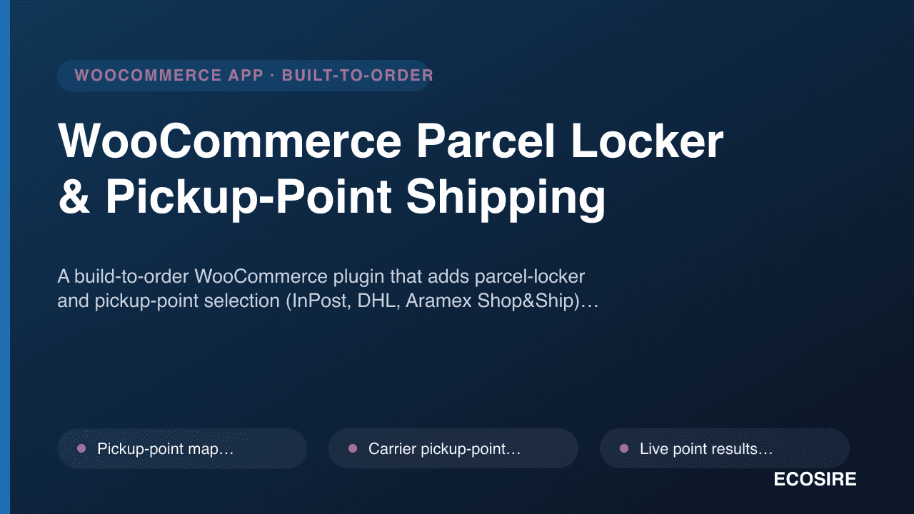 WooCommerce Parcel Locker & Pickup-Point Shipping