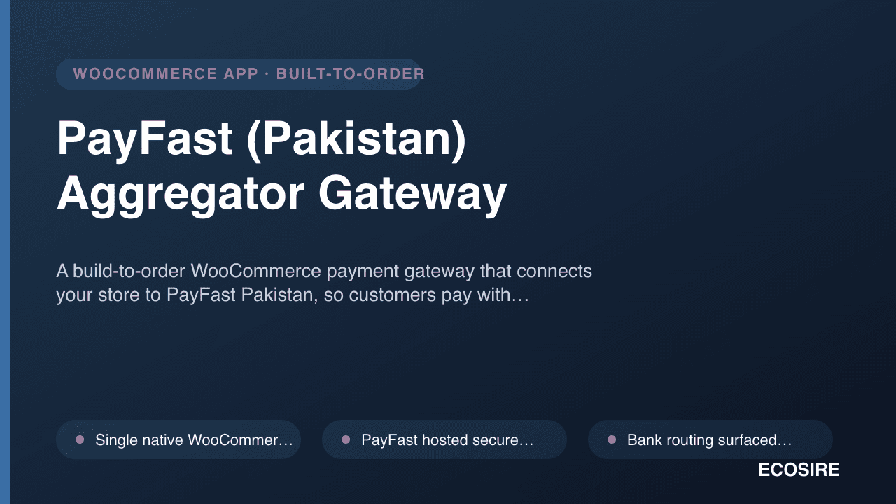 PayFast (Pakistan) Aggregator Gateway
