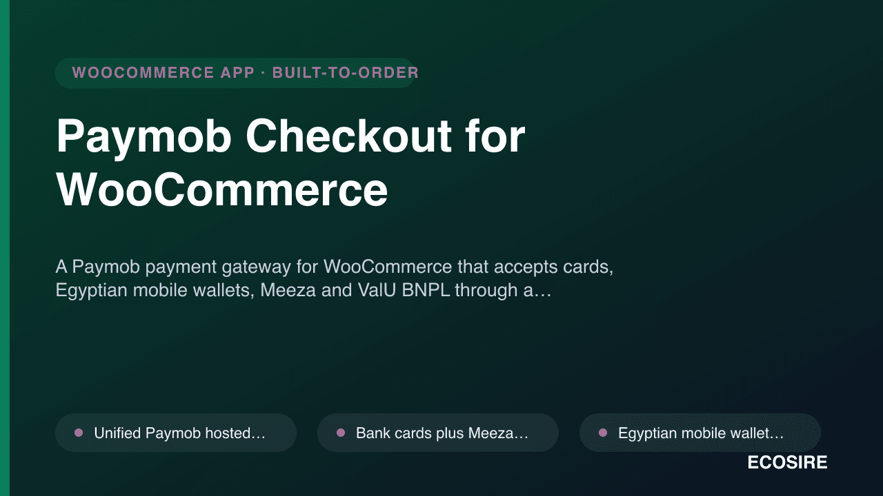 Paymob Checkout for WooCommerce