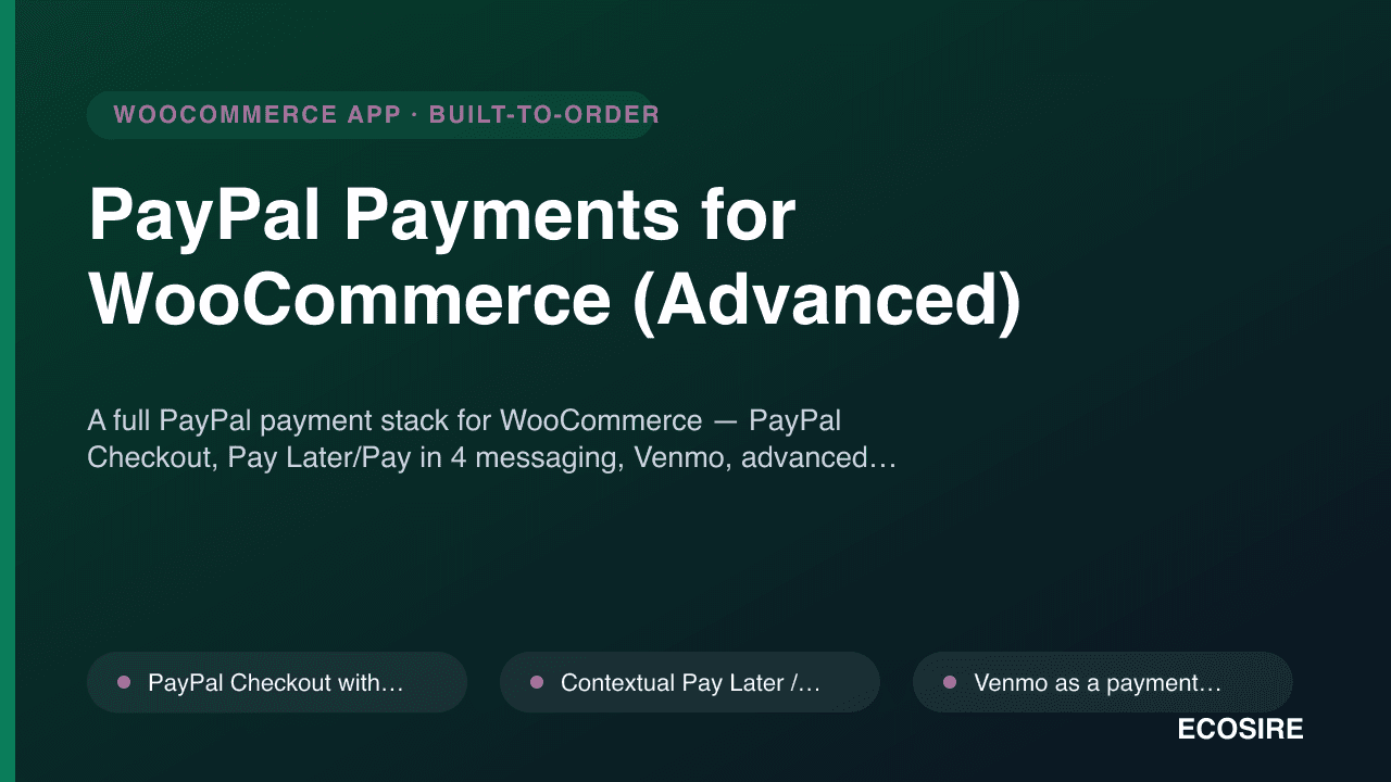 PayPal Payments for WooCommerce (Advanced)