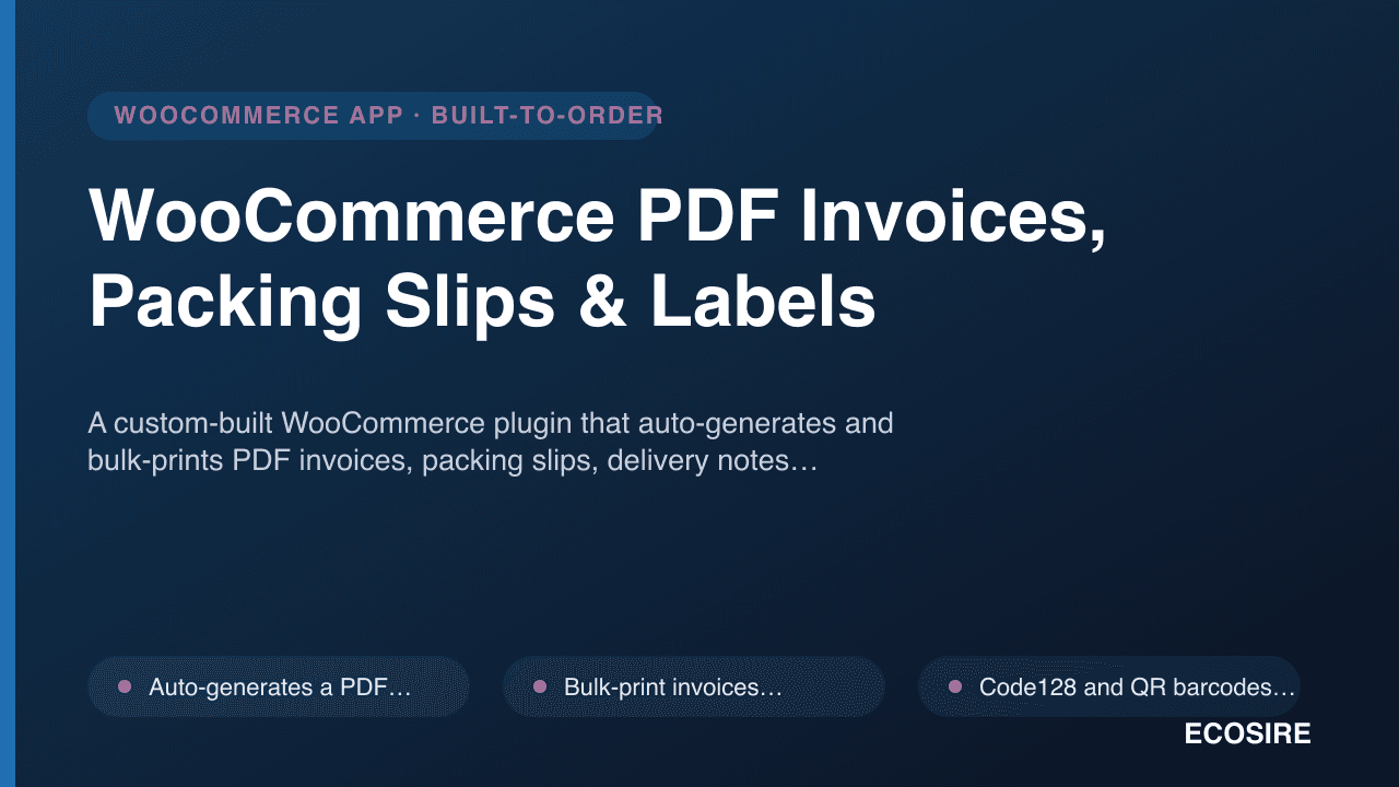 WooCommerce PDF Invoices, Packing Slips & Labels