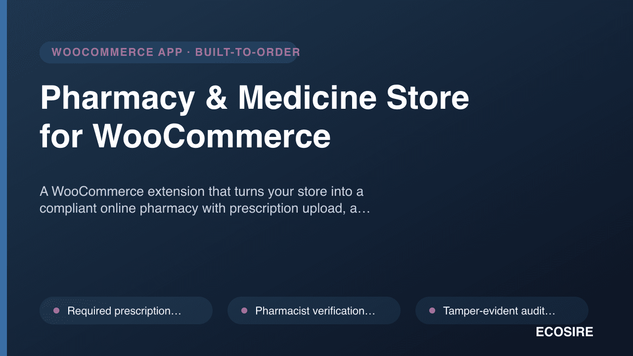 Pharmacy & Medicine Store for WooCommerce