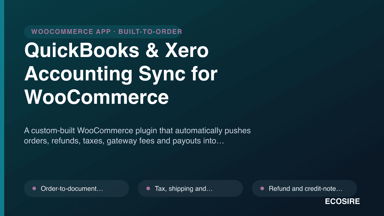 QuickBooks & Xero Accounting Sync for WooCommerce