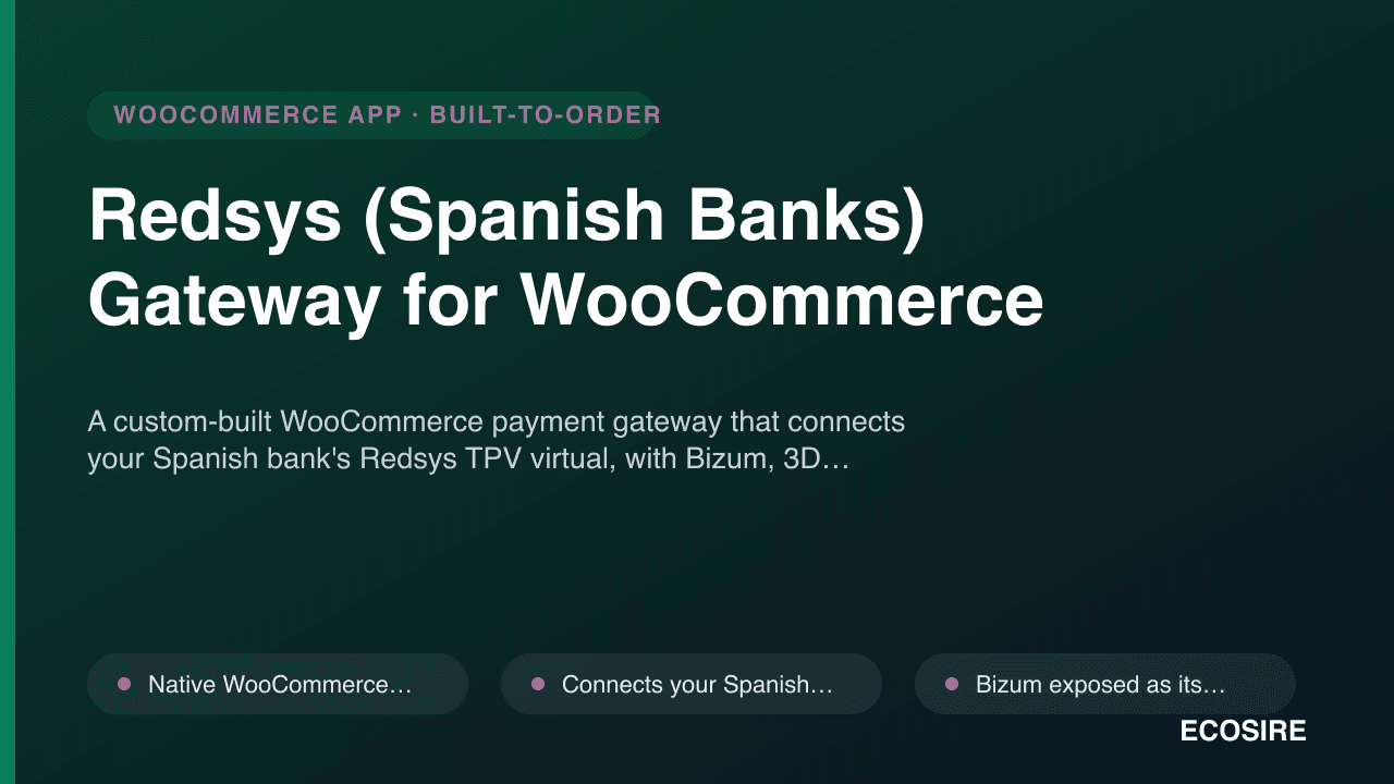 Redsys (Spanish Banks) Gateway for WooCommerce