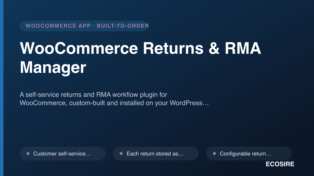 WooCommerce Returns & RMA Manager