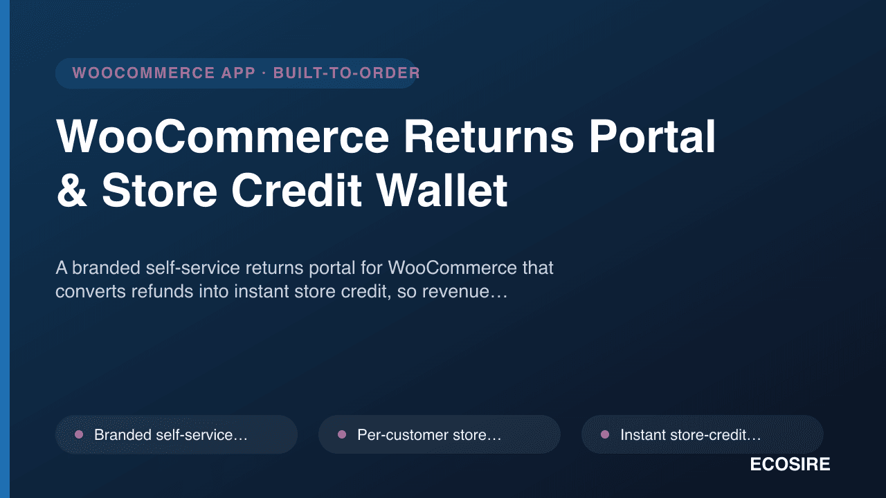 WooCommerce Returns Portal & Store Credit Wallet