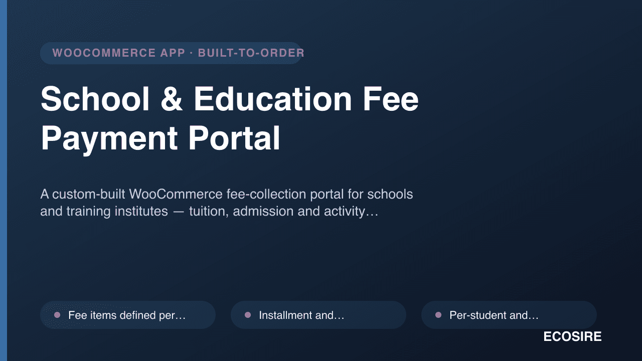 School & Education Fee Payment Portal