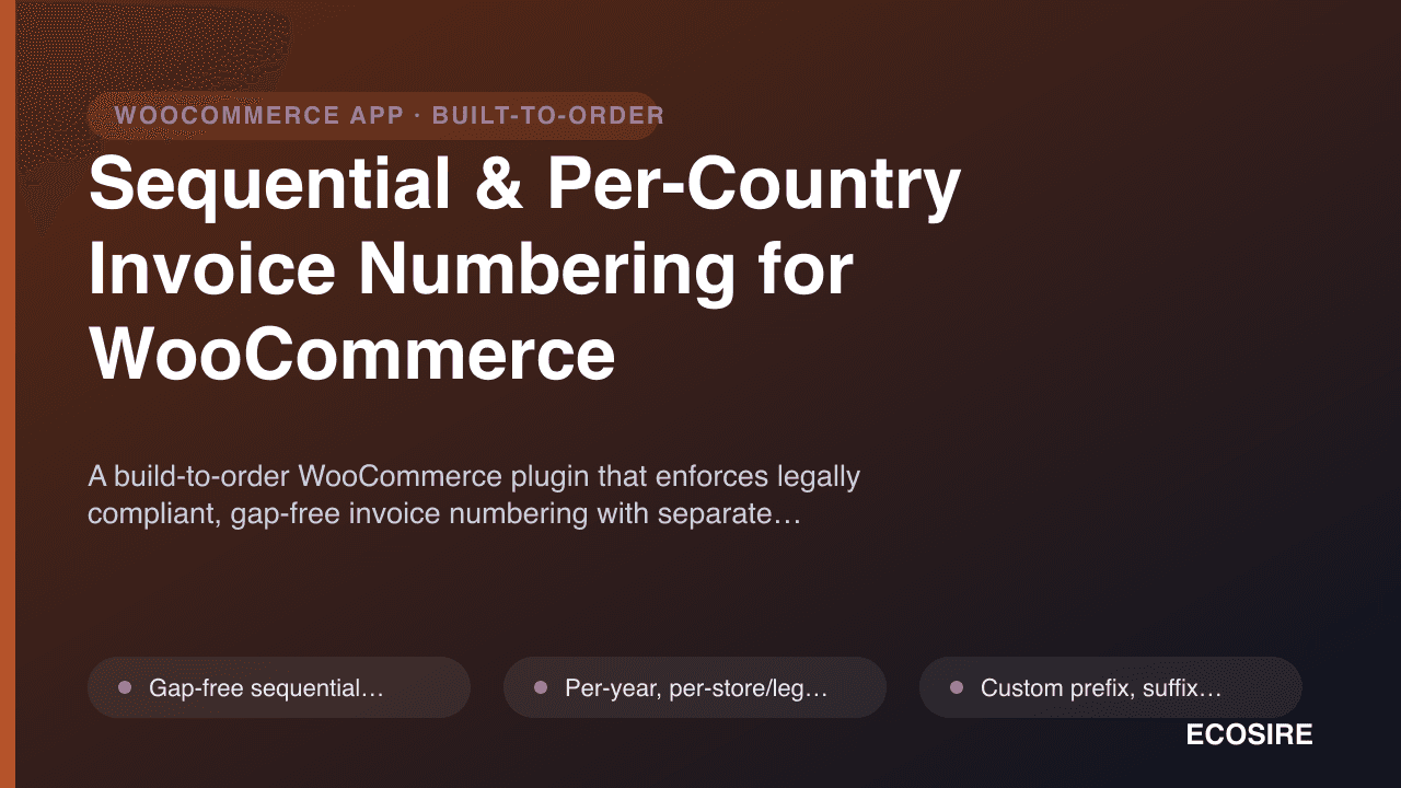 Sequential & Per-Country Invoice Numbering for WooCommerce