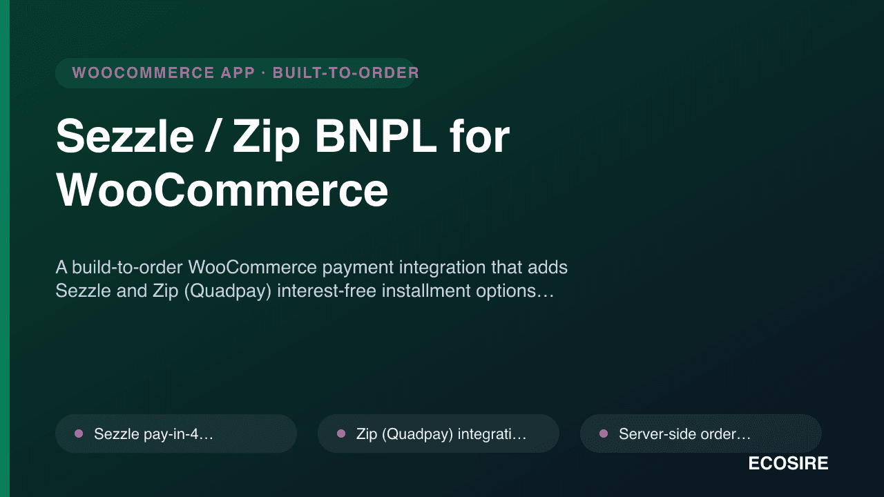 Sezzle / Zip BNPL for WooCommerce