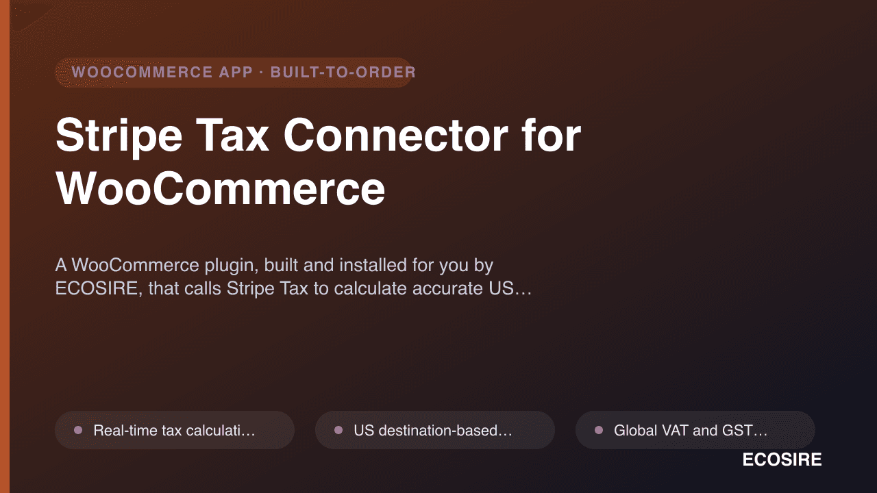 Stripe Tax Connector for WooCommerce