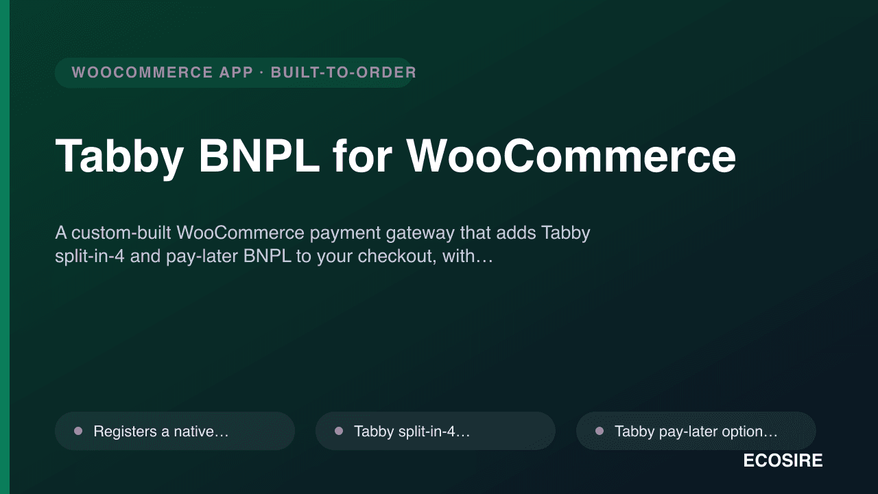Tabby BNPL for WooCommerce