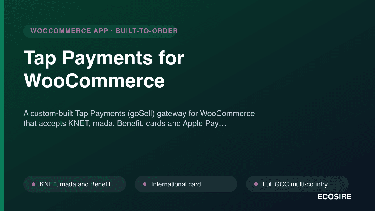 Tap Payments for WooCommerce