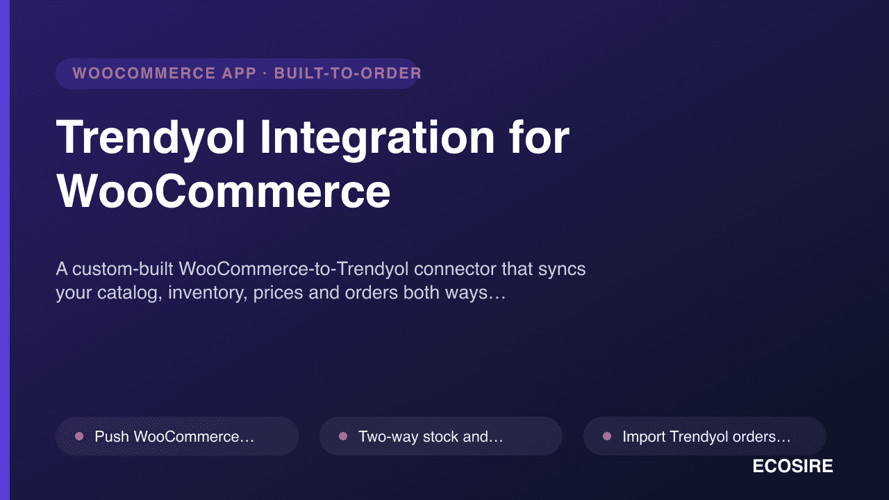 Trendyol Integration for WooCommerce