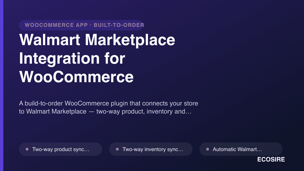 Walmart Marketplace Integration for WooCommerce