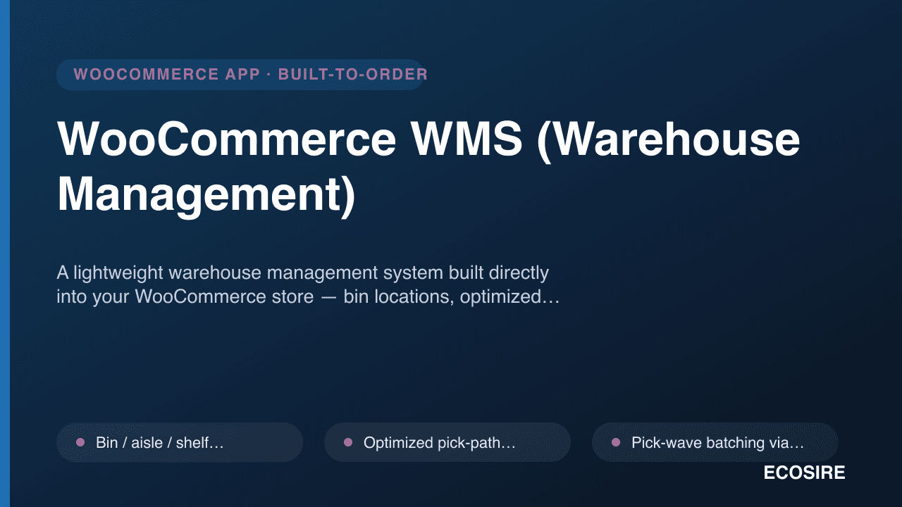 WooCommerce WMS (Warehouse Management)
