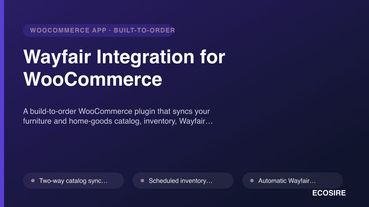 Wayfair Integration for WooCommerce
