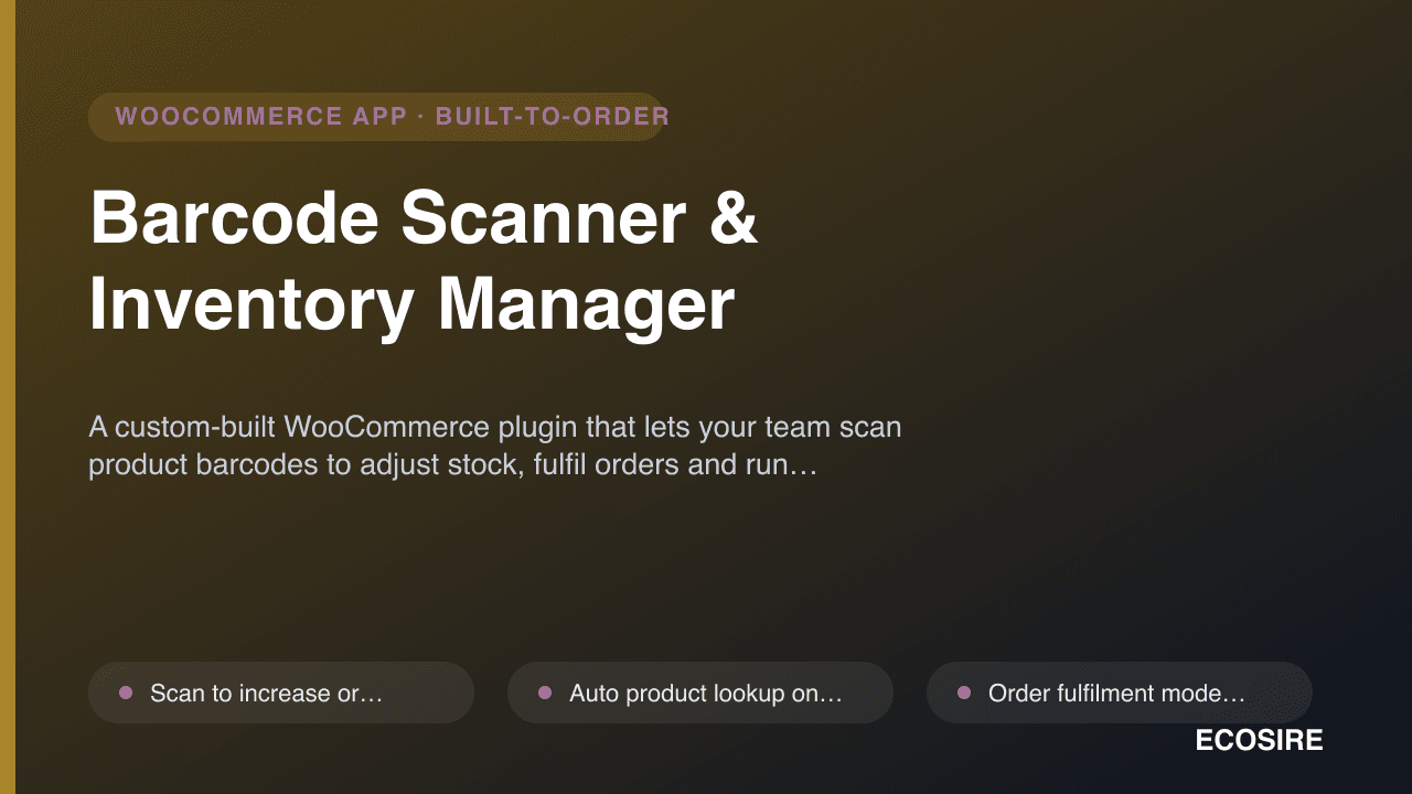 Barcode Scanner & Inventory Manager