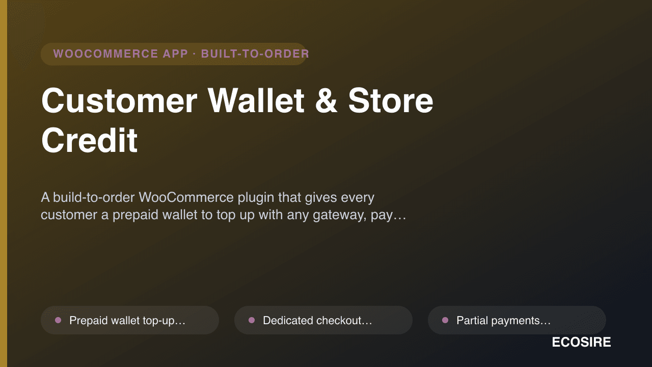 Customer Wallet & Store Credit
