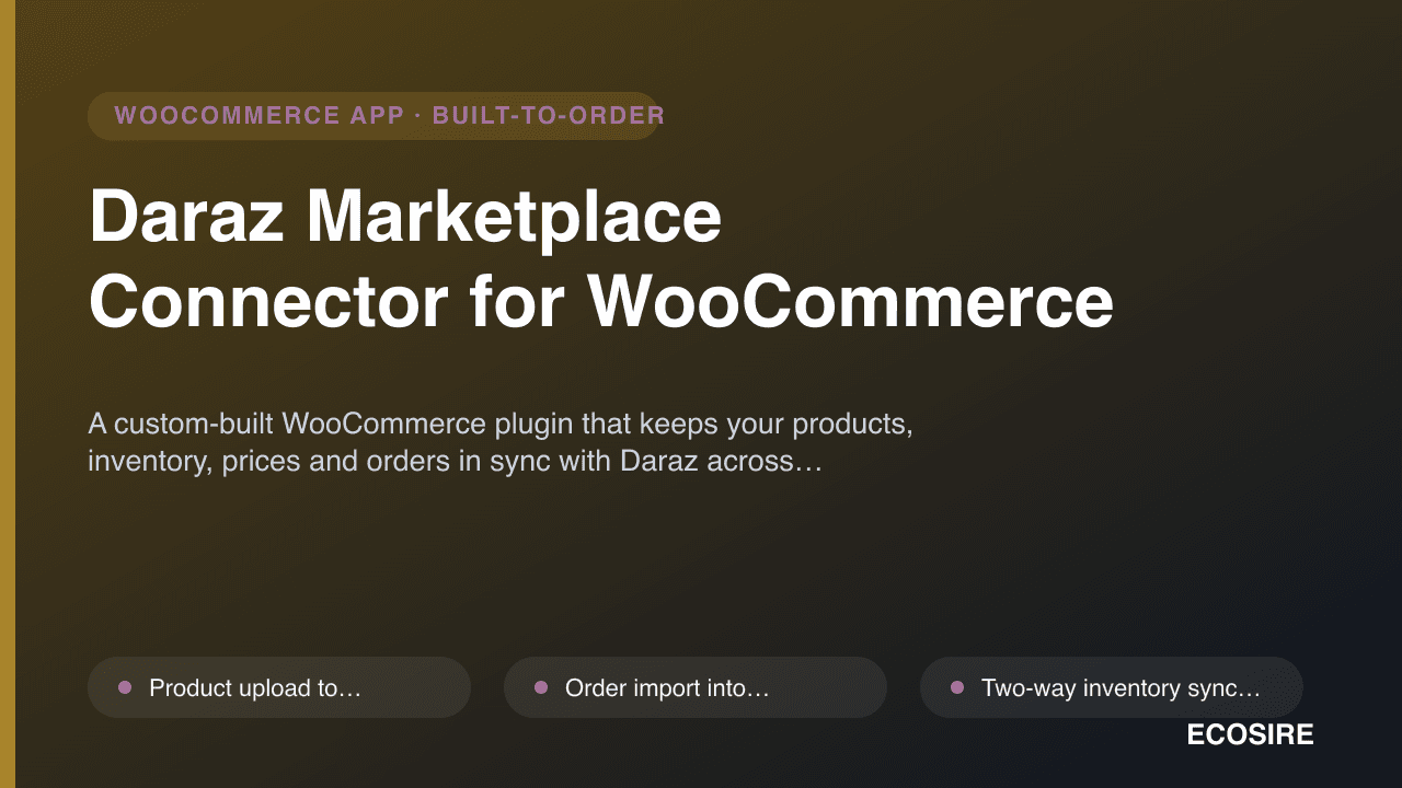Daraz Marketplace Connector for WooCommerce