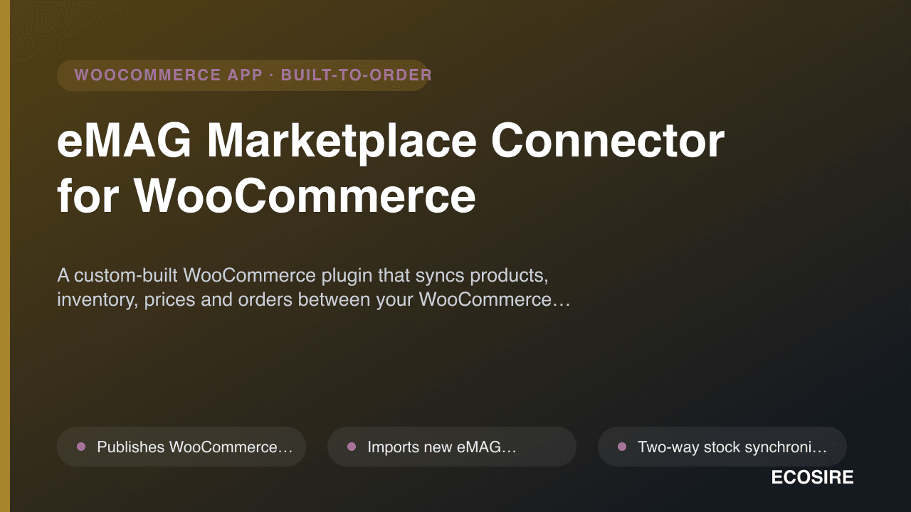 eMAG Marketplace Connector for WooCommerce